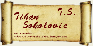 Tihan Sokolović vizit kartica